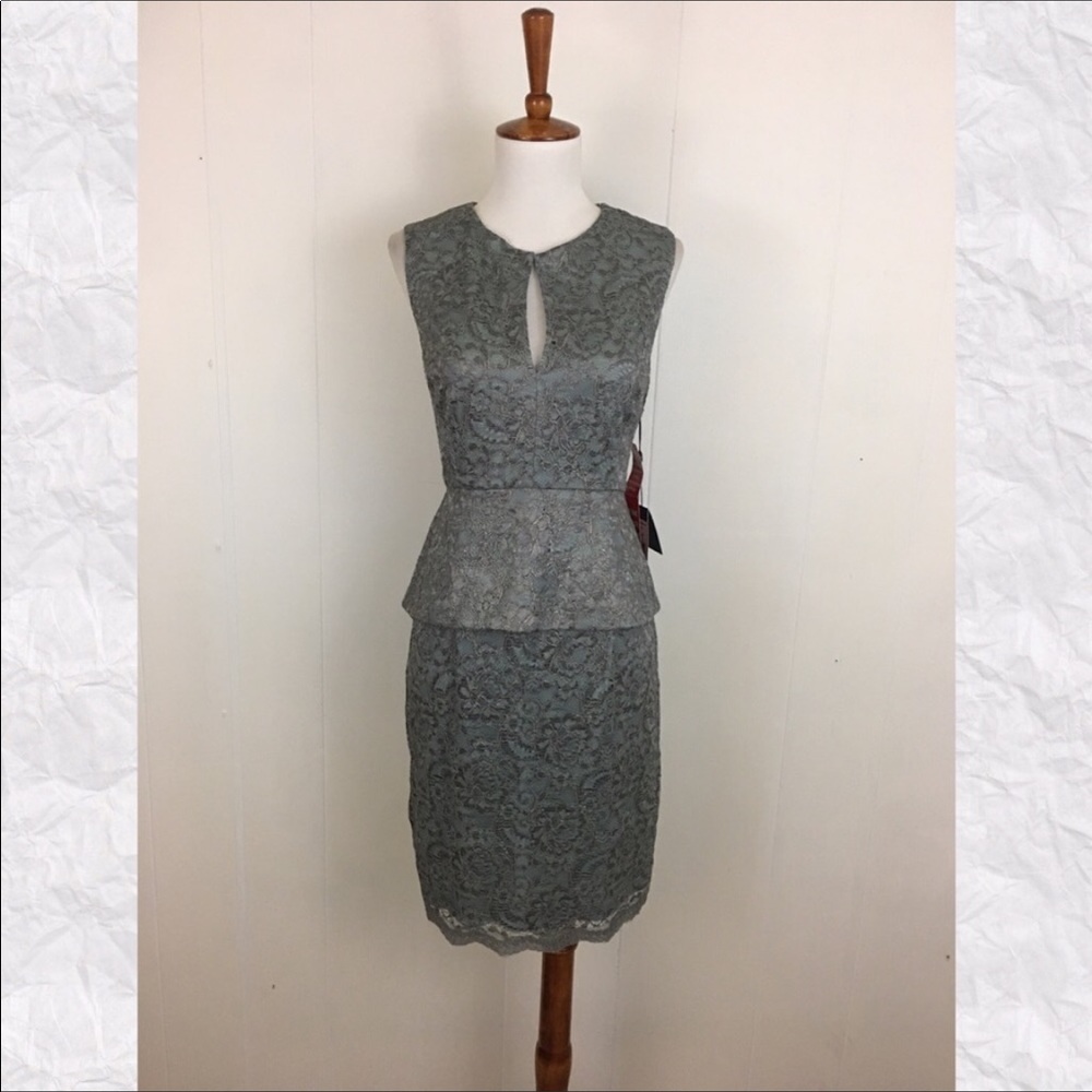 Adrianna Papell Lace Midi Dress